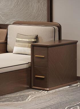 胡桃实木木沙发组合储手物扶箱贵妃沙59463发现代简约客厅家冬夏