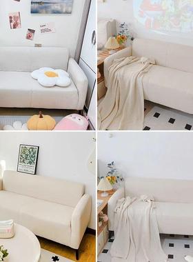 沙发出租房18218屋卧室服装简店易公寓客厅红双人三人布网型艺小