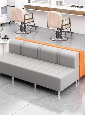 美发店长休发息区沙发理发店沙等候沙发65440网红廊客人等候发椅