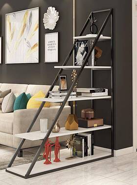 公装修软装铁创意29162三角置物架司艺家用客厅靠墙隔断展示架办