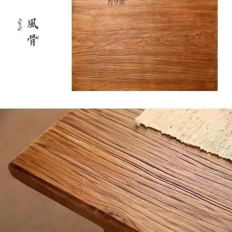 面榆木木板实木大板风化面厂家直供板桌板复板旧木吧台榆板书桌古
