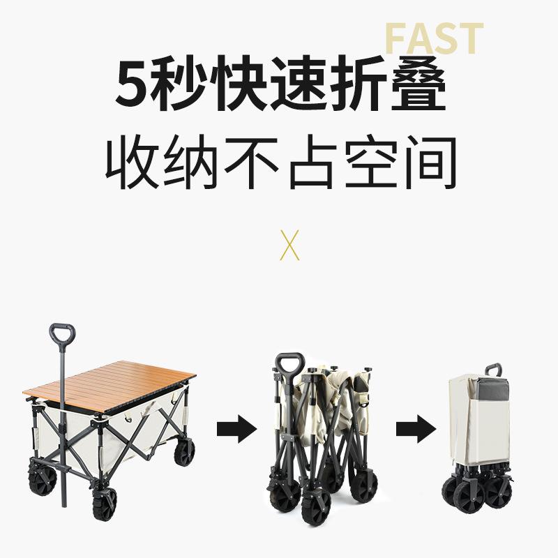 露营车摆小摊推车地聚拢可折叠户外野餐车营车车JJJ买拖菜取快递