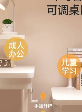 2025新款儿童学习小学生家用书桌升桌降装桌椅套79660简易写字桌