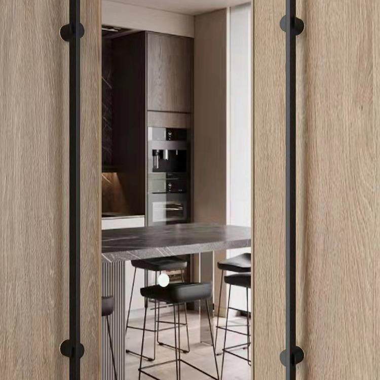 锈6425拉手方不圆极简设计实木门把钢手酒店办公楼玻璃推拉门门拉