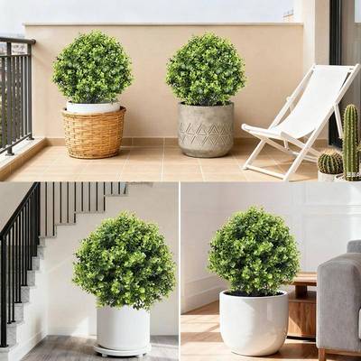 仿真利盆栽尤加绿室色地仿真尤加插内庭院饰装落地绿植盆景花园