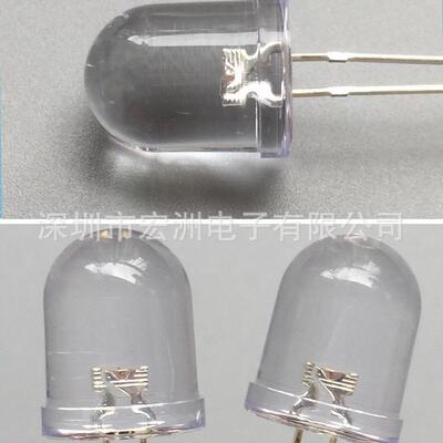 f01圆头高M亮白发HGG11绿LED珠10M有边绿光发光二极管直插灯式