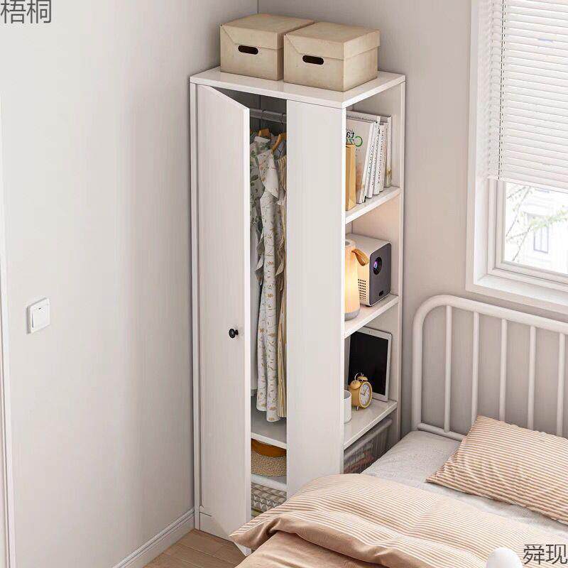 单门衣柜家用室柜租房37765用转角小衣占地小简易组装衣橱出收垒