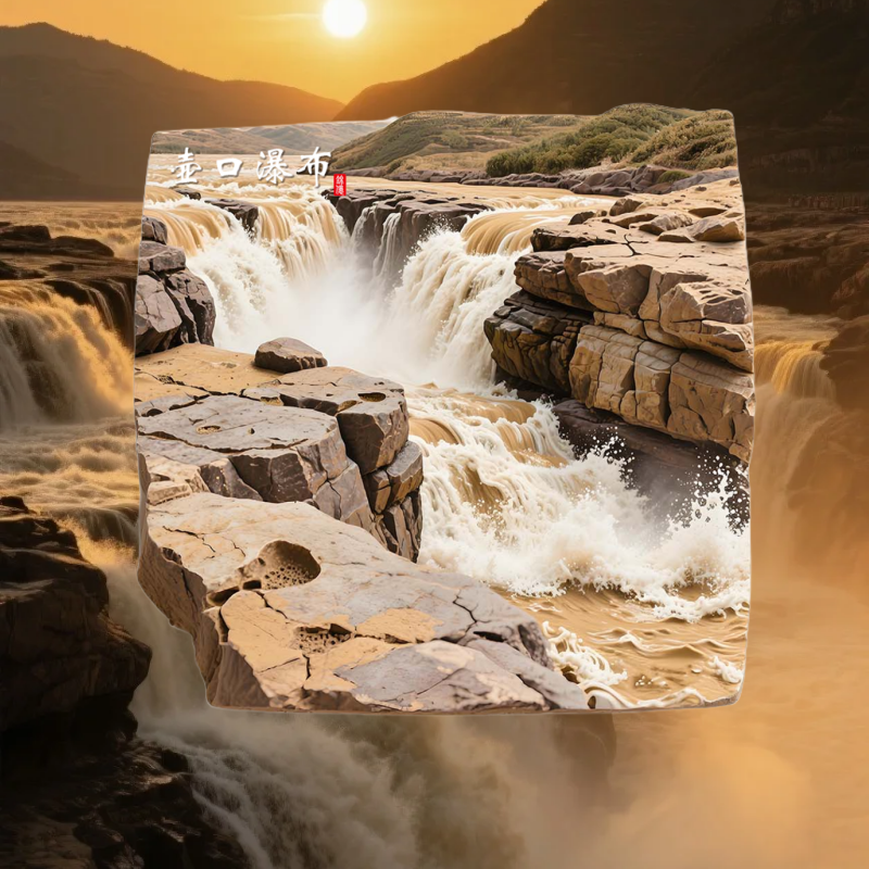 黄河壶口瀑布冰箱贴陕西旅游