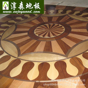 淳森大花拼花木地板 大图艺术造型地板 日照造型木地板