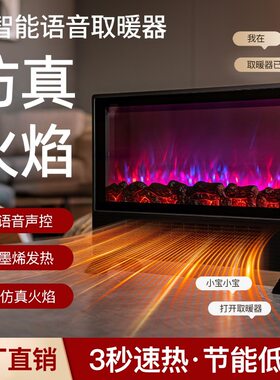工厂直销仿真火焰石墨烯取暖器暖风机烤火炉冬天房间家用轻音卧室