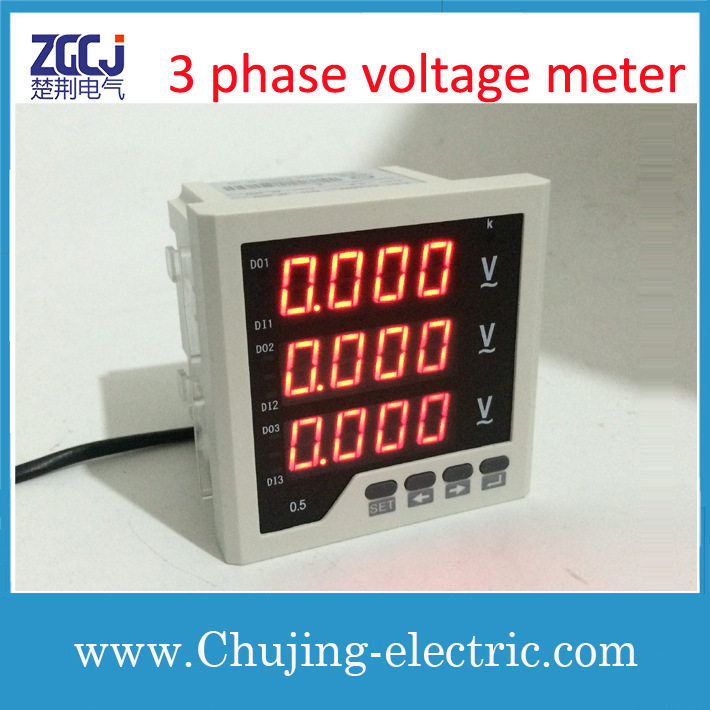 英文版三相电压表 英文版数字电压表 数显电压表 digital voltage