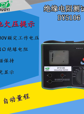 多一 多量程数字绝缘电阻表DY5106数据保持背光显示100V~5000V