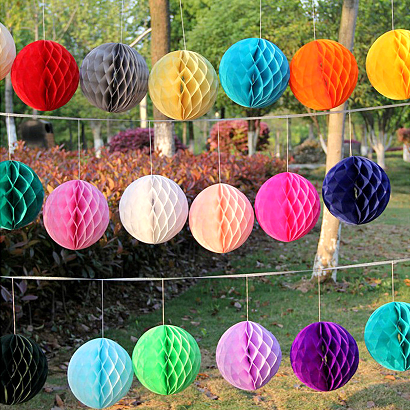 蜂窝花球折叠灯笼儿童生日装饰房间布置拉花派对婚礼婚房装扮用品