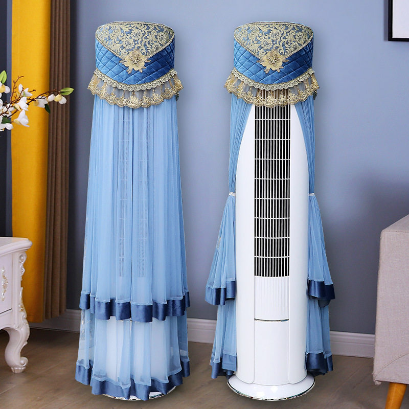 欧式圆柱空调防尘罩圆形柜机空调套开机不取立式柜式空调盖布新款