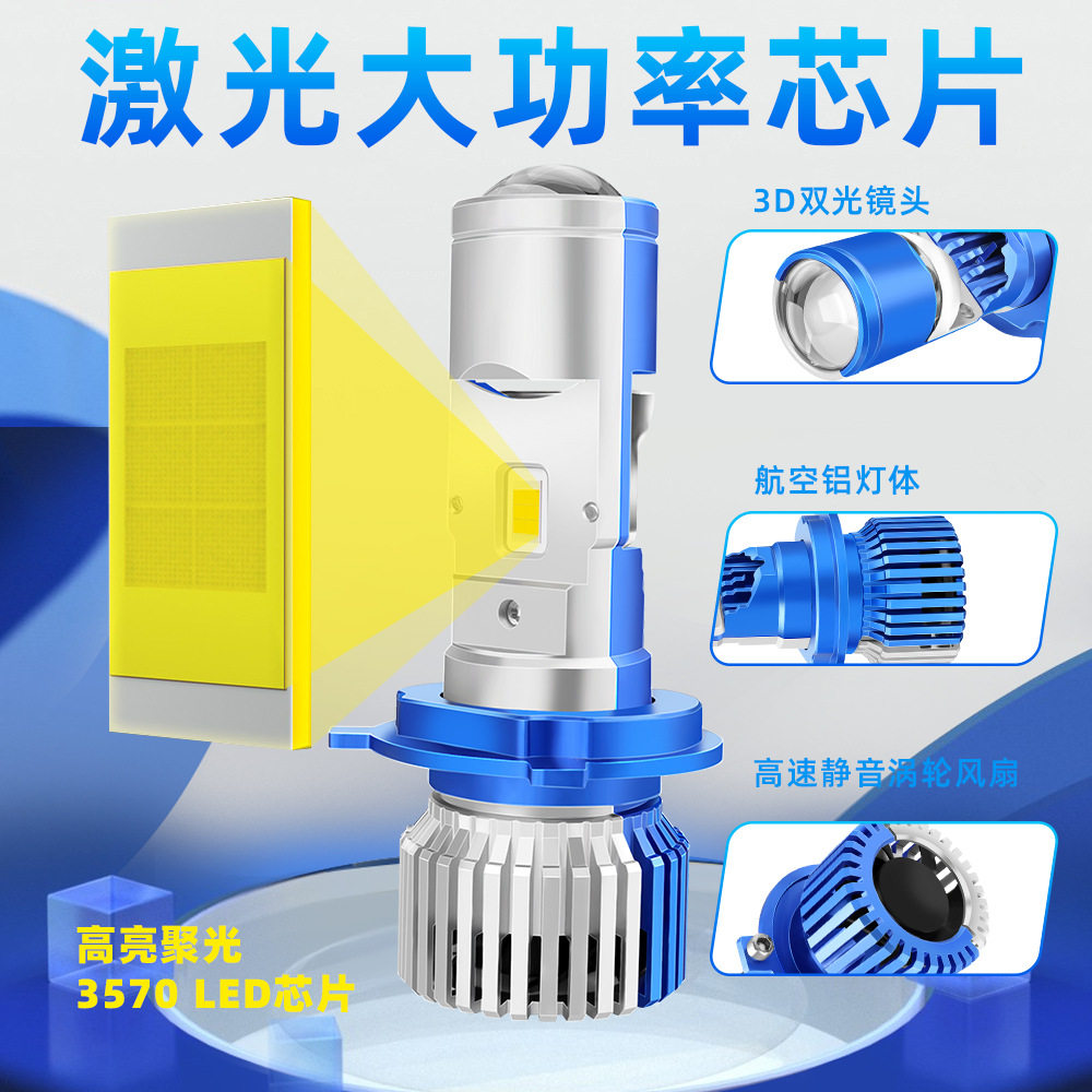 迷你H4透镜LED远近一体大灯
