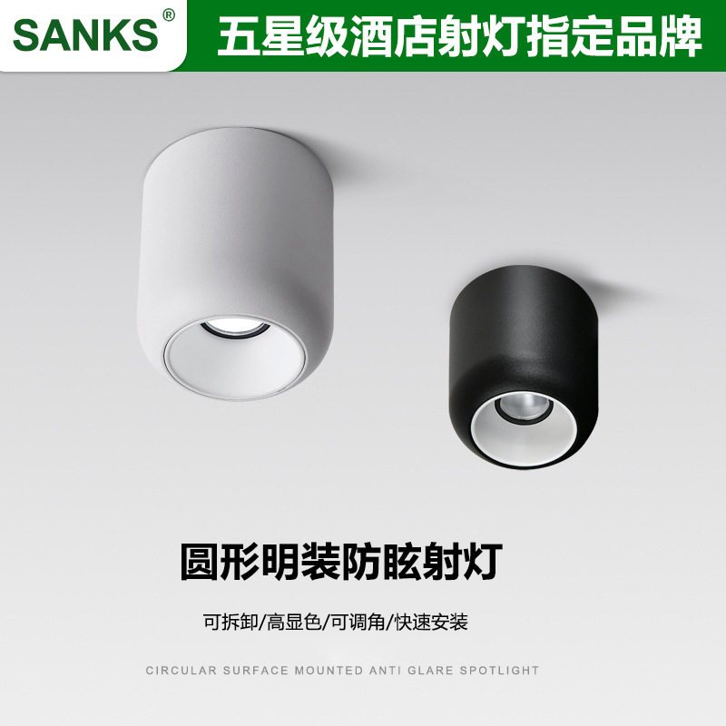 三棵松明装筒灯深防眩射灯嵌入式led免开孔走廊酒店墙壁吸顶桶灯,鲜花速递/花卉仿真/绿植园艺,其它园艺用品,淘宝优惠券,粉丝福利购,淘宝优惠卷