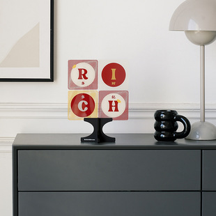 wozoom屋准多财多亿创意摆台画玄关高级感桌面摆件客厅乔迁装饰礼