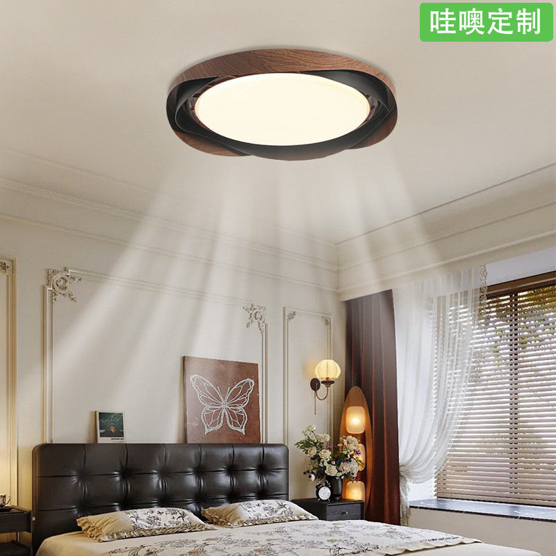 【哇噢】中古风风扇吸顶灯北欧设计师款2025新款田园风主卧创意灯