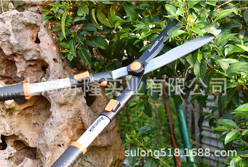 奥迈克0902伸缩花剪园艺剪刀绿篱剪修枝剪花草树枝剪粗枝大剪刀