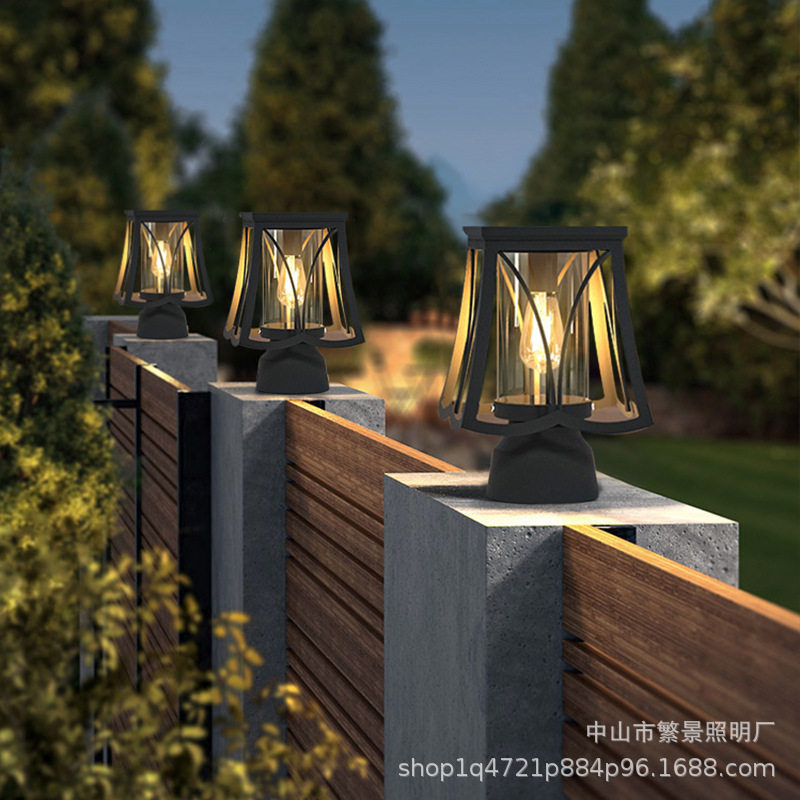 太阳能户外美式柱头灯