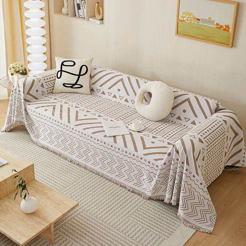 雪尼尔加厚防滑现代简约沙发巾沙发毯盖布四季通用沙发套罩全包