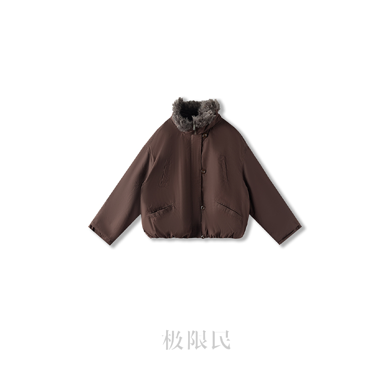 立领毛领派克服双门襟90白鹅绒服