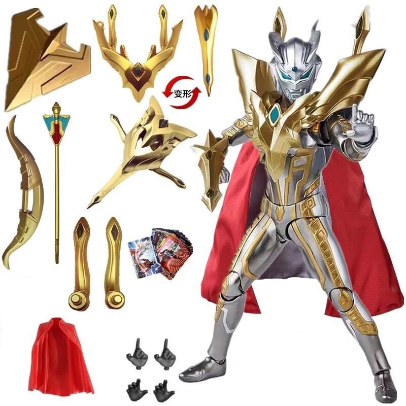 SHF 울트라맨 제로 샤이닝 장난감 궁극적인 샤이닝 골드 조인트 움직일 수 있는 그림 블레이저 인형 모델