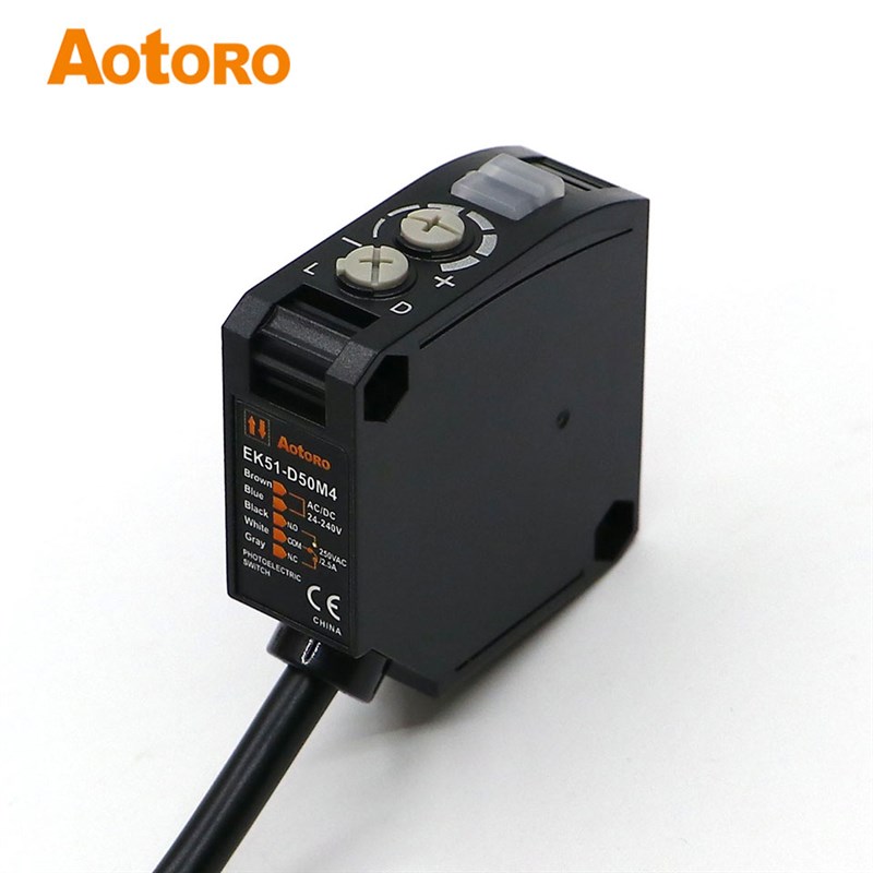 现货欧迪龙红色可见光红外EK51-D50M4光电开关监视器振动感应器继