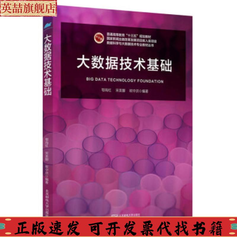 正版图书 大数据技术基础鄂海红宋美娜欧中洪北京邮电大学出版社
