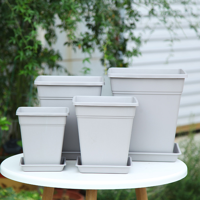 正方形青山控根塑料花盆透气花卉加仑盆铁线莲月季大口径不烂根盆