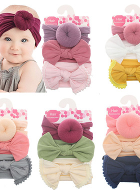 极速Floral Bows Baby Headband Dot Bowknot Haarband Baby儿童