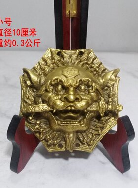 好货Copper beast head lion bite sword pendant copper lion ca