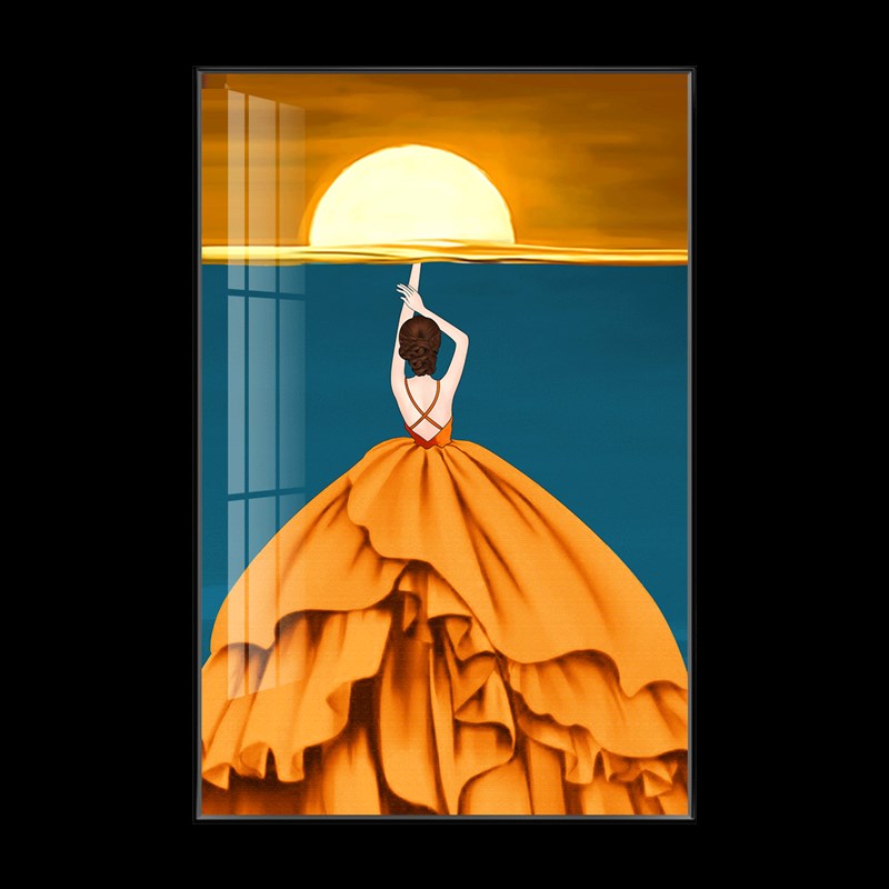 人户走廊玄关装饰画竖版过道尽头挂画入门人物现代简约玄幻壁画图片