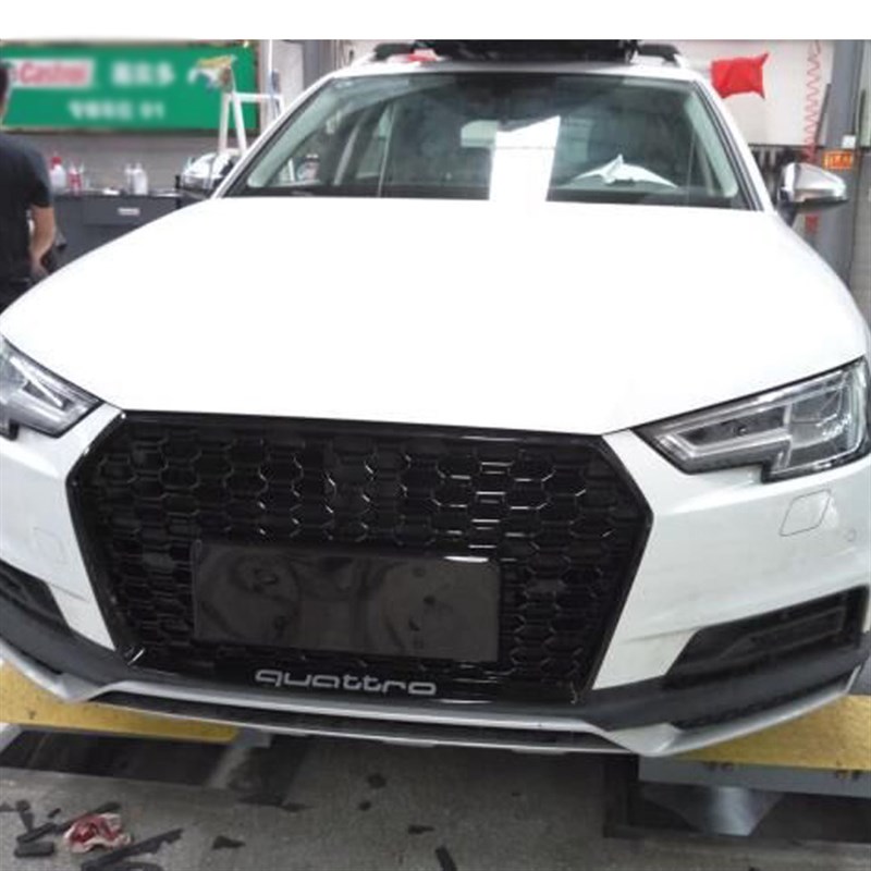 专用老款奥迪A6新款allroad/A6Avant改装RS6黑色车标运动中网套件