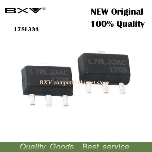 极速10PCS L78L33ABTR 3.3V .1A SOT-89 L78L33AB 78L3 L78L33A 7