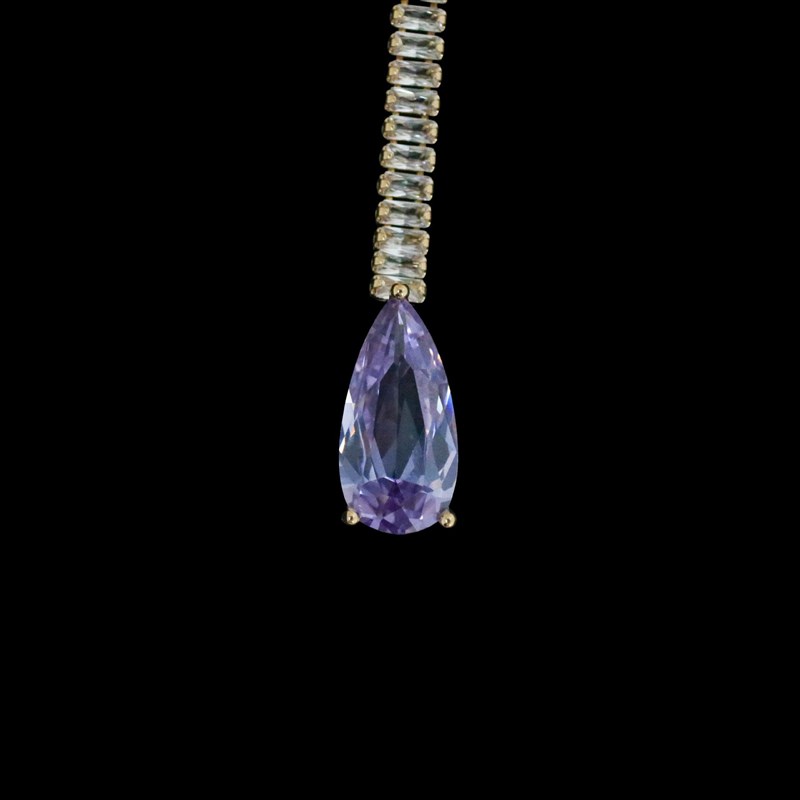 项链锆石耳环套装礼服新娘婚纱水滴简约女轻奢饰品链奢华首饰宴会