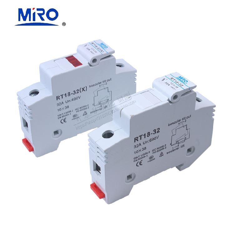 。 RT18-2X 1P 2P P 一极 三极熔断器底座保险丝座RT18-2