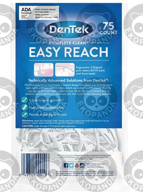 DenTek Complete Clean Easy Reach Floss Picks, 75 Count