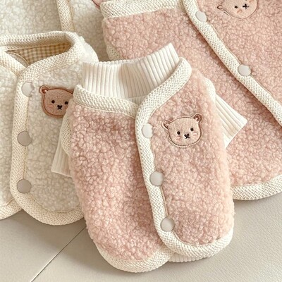 Winter Pet Dog Clothes Cute Bear Warm Dog Coat Sweatshirt Pu