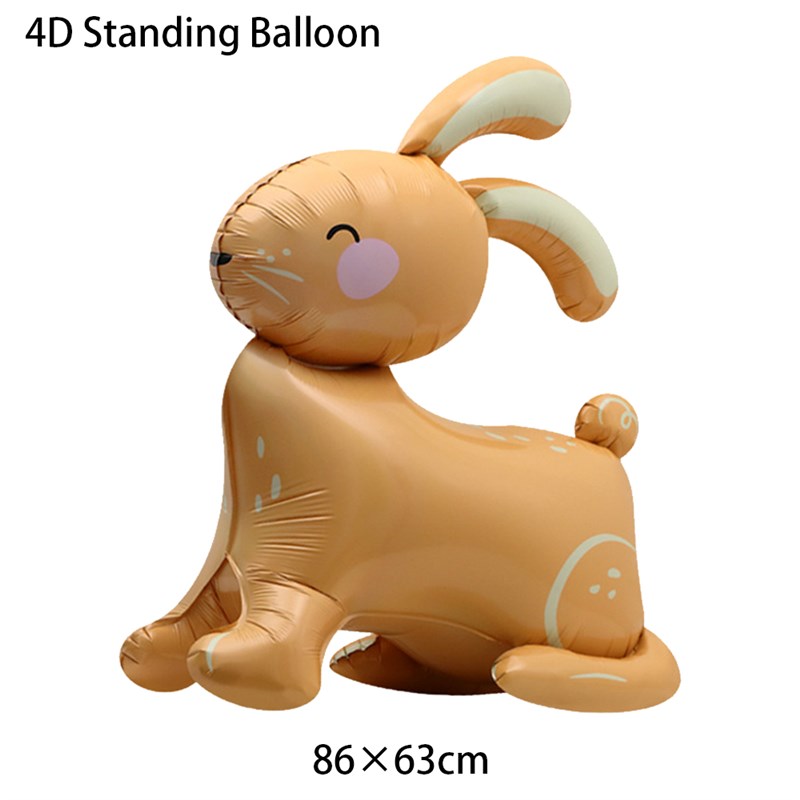 Easter Standing Bunny Balloon Rabbit Carrot Balloon Party