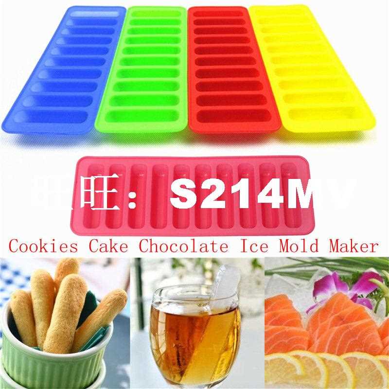 Convinient Silicone Cylinder Ice Cube Tray Freeze Mould Cook