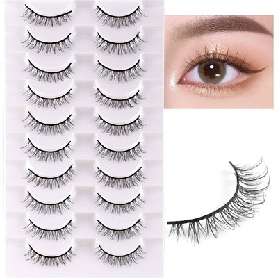 10 Pairs Eyelashes Natural False Makeup Fashion Eye Lashes