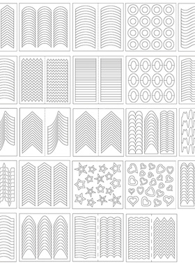 French Manicure DIY Nail Art Tips Guides Stickers Stencil