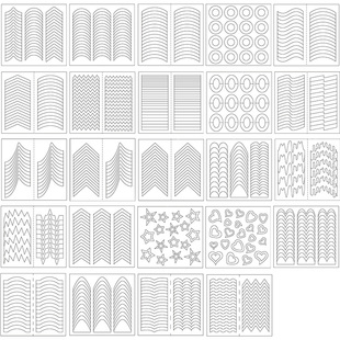 French Manicure DIY Nail Art Tips Guides Stickers Stencil