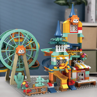 极速Marble Run Architecture Castle Building Blocks Car Actio
