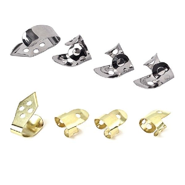 4Pcs Guitar Thumb Finger Picks Adjustable Stainless