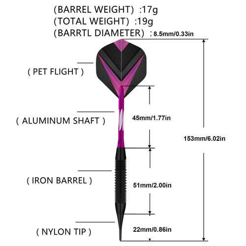 极速3PCS Soft Tip Darts Set Safety Darts For Electronic Dart