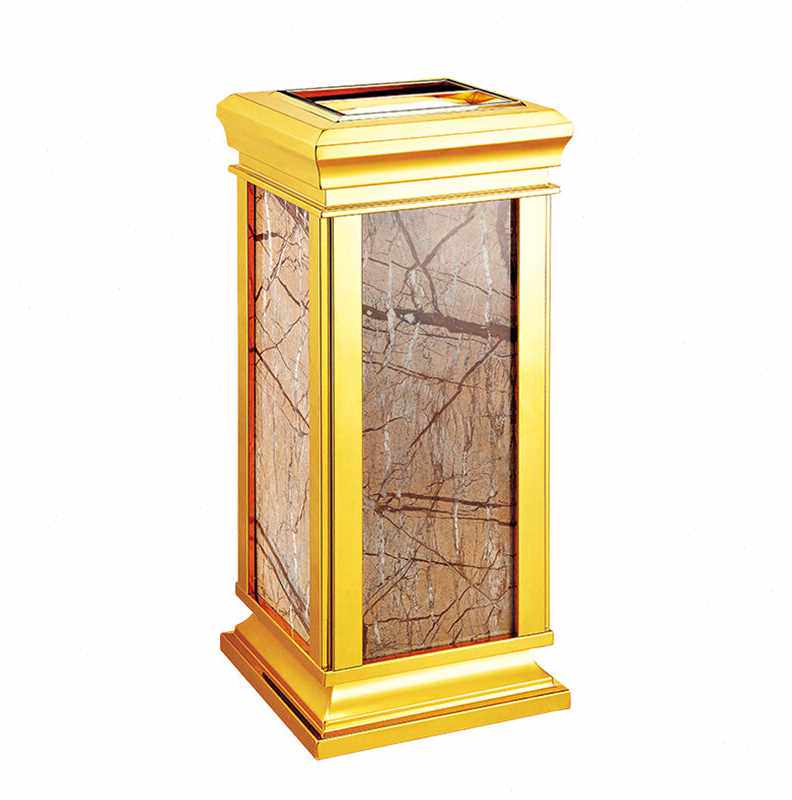 和畅(HC)GPX8H钛金仿瓷根灰石座地烟灰桶容量12L座地垃圾桶垃