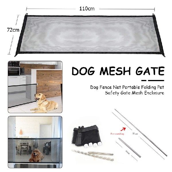 Dog Gate Ingenious Mesh Dog Fence For Indoor and Outdoor