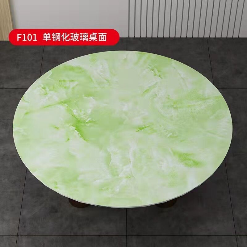 钢化玻璃餐桌台面桌面定制酒店家用彩色玻璃桌面加厚圆桌面板圆面